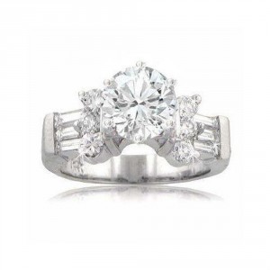 2.78 Ct Women's Round Cut Diamond Engagement Ring 14 Kt